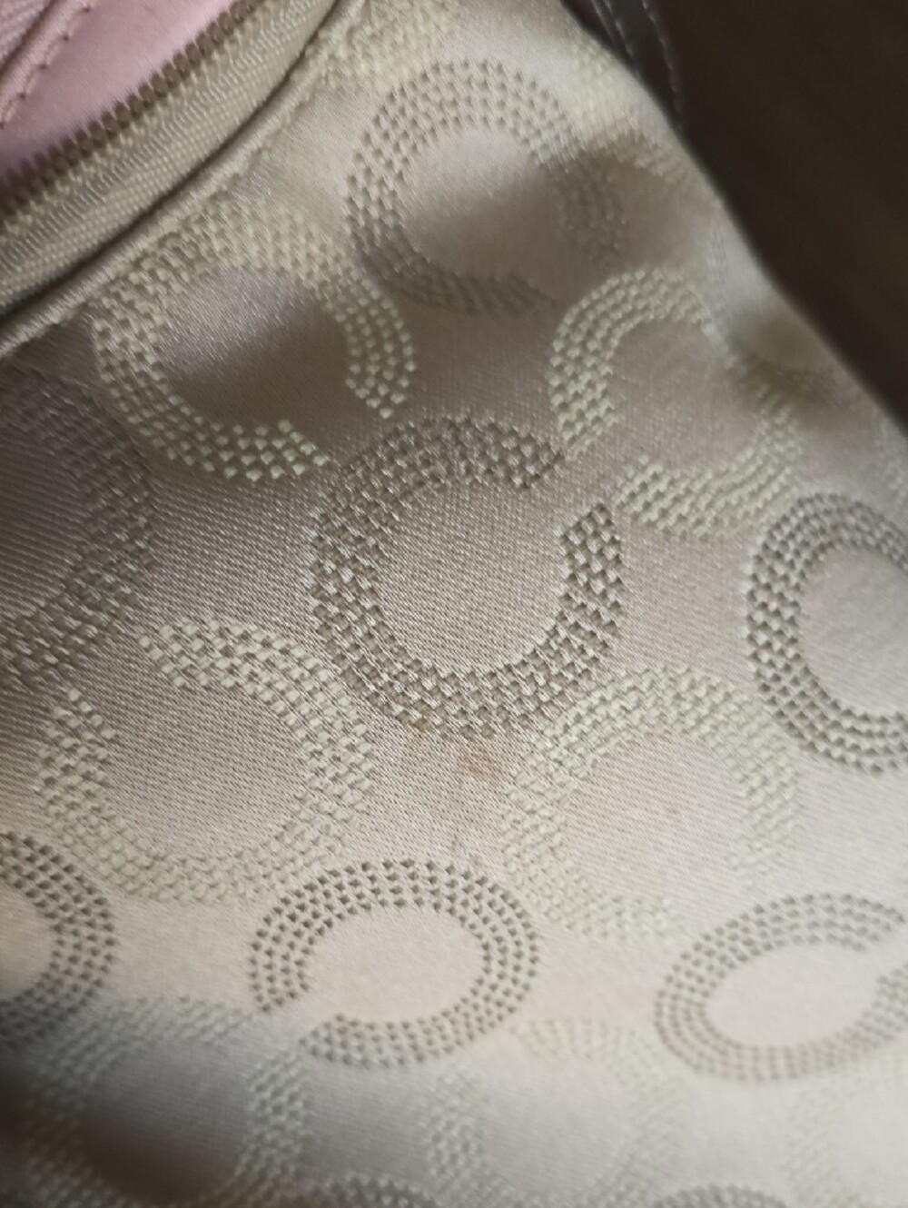 Coach Beige Signature Crossbody with Brown Trim - Picture 6 of 7